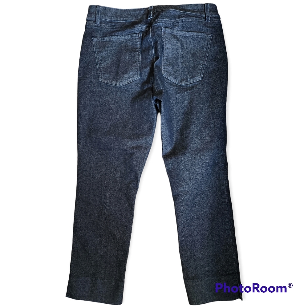 White House Black Market noir dark wash cropped jeans size 8 - Picture 12 of 12